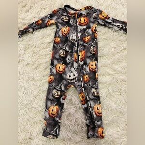 Spooky Pumpkin Kids Footie Pajamas